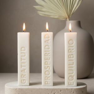 Velas de Cera de Soja – Equilibrio, Prosperidad y Gratitud