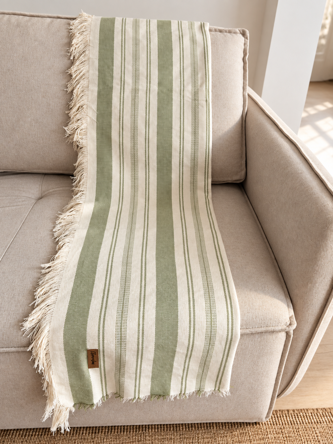 Throw verde oliva - Imagen 4